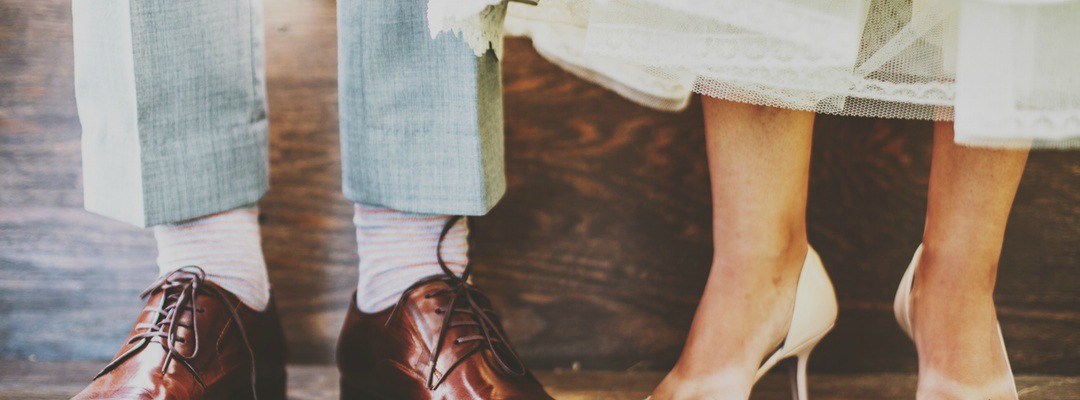 bride and groom shoes