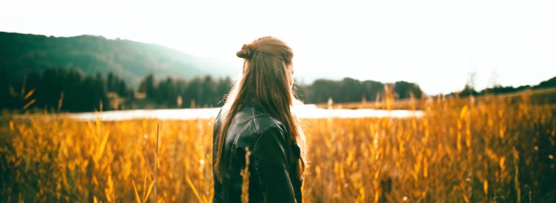 woman in a field