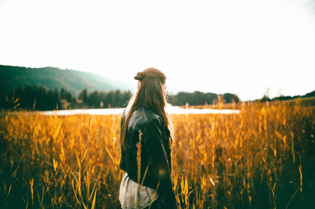 woman in a field